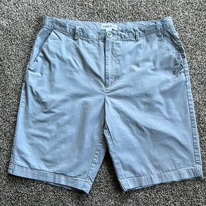 Calvin Klein Flat Front Cotton Zip Fly Shorts 10” Inseam Blue Gray Size 34